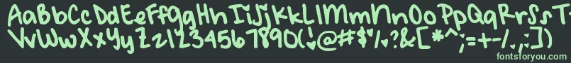 Шрифт DjbMeetMeAtMyLocker – зелёные шрифты на чёрном фоне