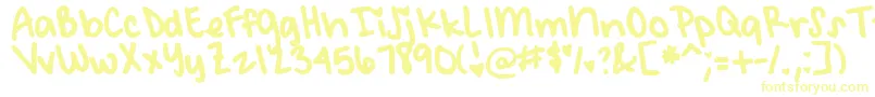 Шрифт DjbMeetMeAtMyLocker – жёлтые шрифты