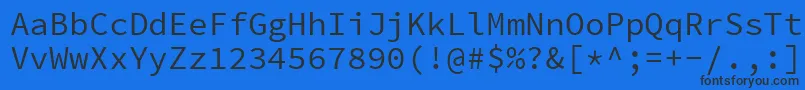 SourcecodeproRegular Font – Black Fonts on Blue Background