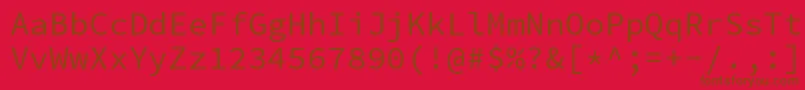 SourcecodeproRegular Font – Brown Fonts on Red Background