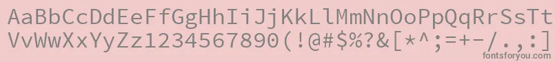fuente SourcecodeproRegular – Fuentes Grises Sobre Fondo Rosa