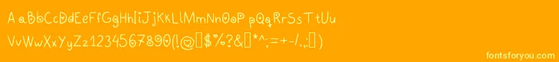Czcionka Lobe – żółte czcionki na pomarańczowym tle