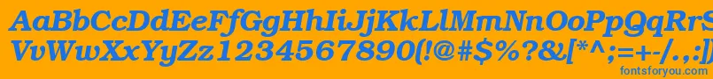 BookwomanDemiitalicsh Font – Blue Fonts on Orange Background