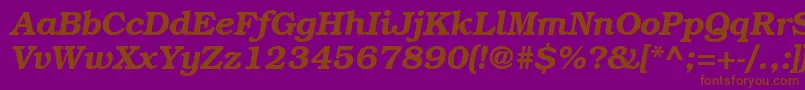 BookwomanDemiitalicsh Font – Brown Fonts on Purple Background