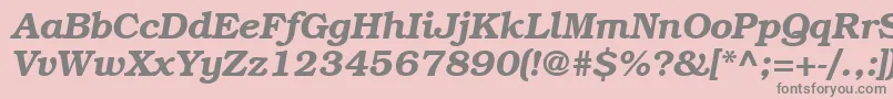 BookwomanDemiitalicsh Font – Gray Fonts on Pink Background