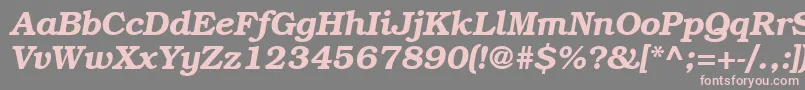 BookwomanDemiitalicsh Font – Pink Fonts on Gray Background