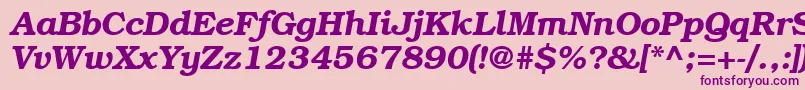 BookwomanDemiitalicsh Font – Purple Fonts on Pink Background