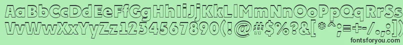 PlakatcmplshExtrabold Font – Black Fonts on Green Background