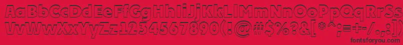 Шрифт PlakatcmplshExtrabold – чёрные шрифты на красном фоне
