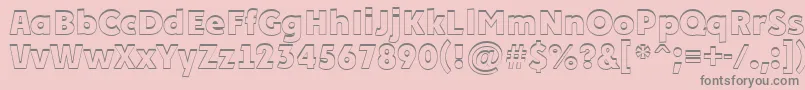 PlakatcmplshExtrabold Font – Gray Fonts on Pink Background