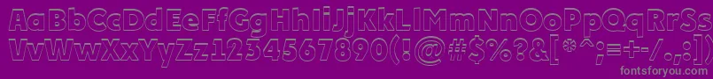 フォントPlakatcmplshExtrabold – 紫の背景に灰色の文字