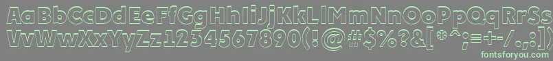 PlakatcmplshExtrabold Font – Green Fonts on Gray Background