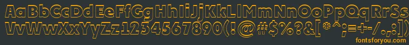 PlakatcmplshExtrabold Font – Orange Fonts on Black Background