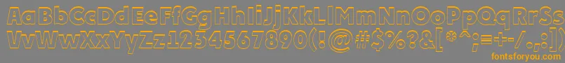 PlakatcmplshExtrabold Font – Orange Fonts on Gray Background