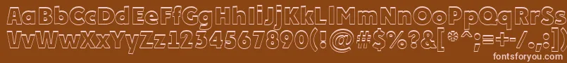 PlakatcmplshExtrabold-Schriftart – Rosa Schriften auf braunem Hintergrund