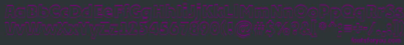 PlakatcmplshExtrabold-fontti – violetit fontit mustalla taustalla