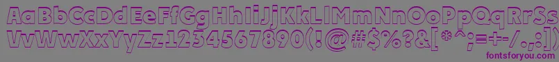 PlakatcmplshExtrabold Font – Purple Fonts on Gray Background