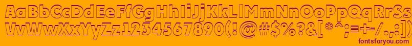 PlakatcmplshExtrabold Font – Purple Fonts on Orange Background