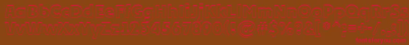 PlakatcmplshExtrabold Font – Red Fonts on Brown Background