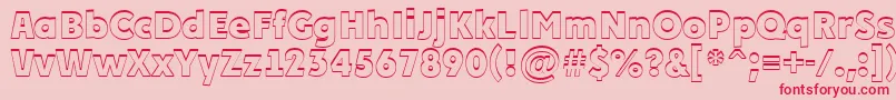 PlakatcmplshExtrabold Font – Red Fonts on Pink Background