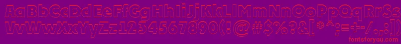 Шрифт PlakatcmplshExtrabold – красные шрифты на фиолетовом фоне