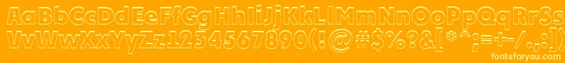 PlakatcmplshExtrabold Font – Yellow Fonts on Orange Background