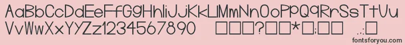 フォントPlg – ピンクの背景に黒い文字