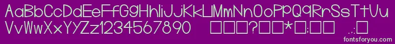 Plg Font – Green Fonts on Purple Background