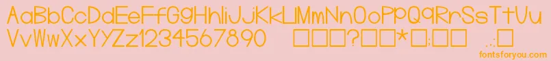 Plg Font – Orange Fonts on Pink Background