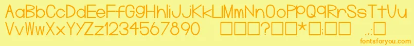 Plg Font – Orange Fonts on Yellow Background