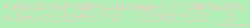 フォントPlg – 緑の背景にピンクのフォント