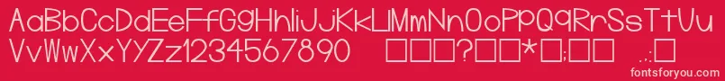 Plg Font – Pink Fonts on Red Background