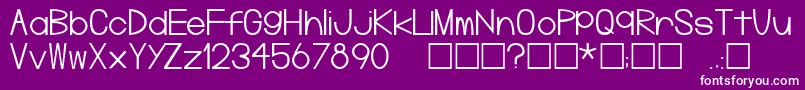フォントPlg – 紫の背景に白い文字
