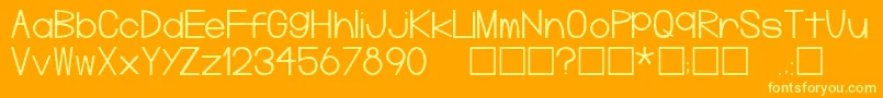 Plg Font – Yellow Fonts on Orange Background