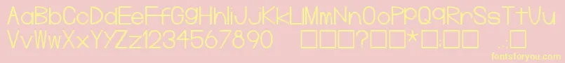 Plg Font – Yellow Fonts on Pink Background