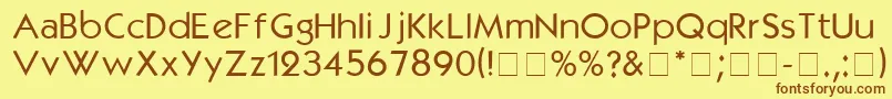 KabelRegular Font – Brown Fonts on Yellow Background