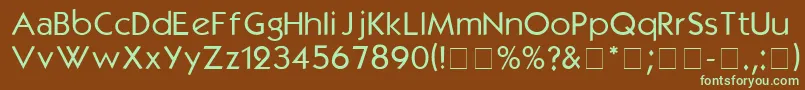 KabelRegular Font – Green Fonts on Brown Background