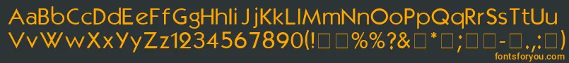 KabelRegular Font – Orange Fonts on Black Background
