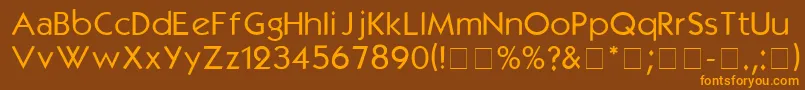 KabelRegular Font – Orange Fonts on Brown Background