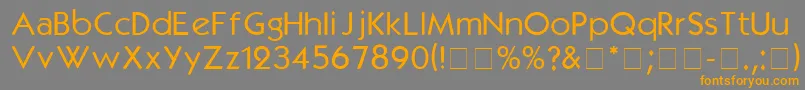 KabelRegular Font – Orange Fonts on Gray Background