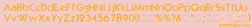 KabelRegular Font – Orange Fonts on Pink Background
