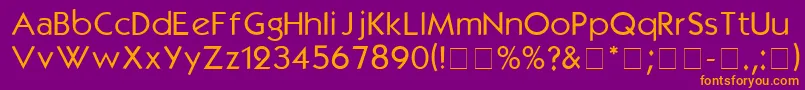 KabelRegular Font – Orange Fonts on Purple Background