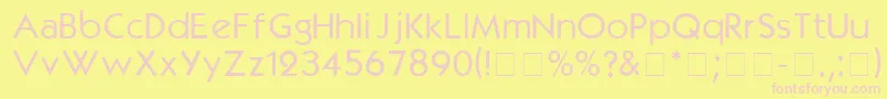 KabelRegular Font – Pink Fonts on Yellow Background