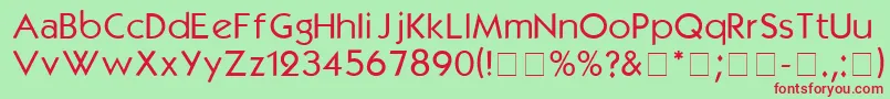 KabelRegular Font – Red Fonts on Green Background