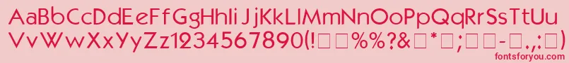 KabelRegular-Schriftart – Rote Schriften auf rosa Hintergrund