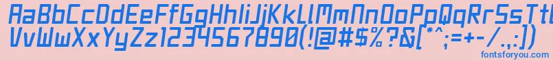JetSetItalic Font – Blue Fonts on Pink Background