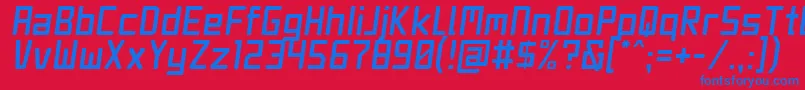 JetSetItalic Font – Blue Fonts on Red Background