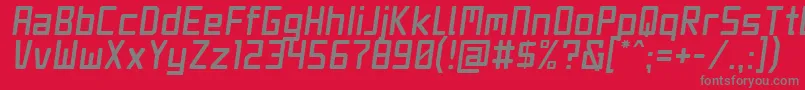 JetSetItalic Font – Gray Fonts on Red Background