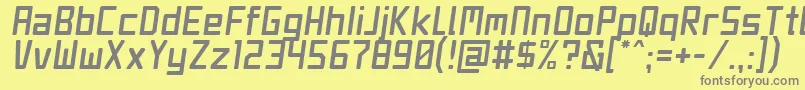 JetSetItalic Font – Gray Fonts on Yellow Background