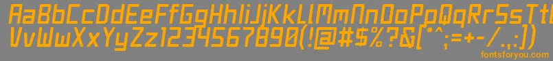 JetSetItalic Font – Orange Fonts on Gray Background